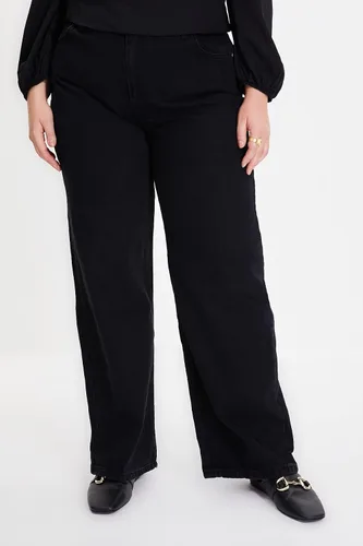 Vista 9 de Trendyol Jeans de pierna ancha de cintura alta para mujer