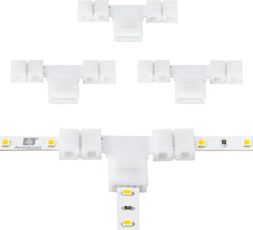 Vista 12 de Armacost Lighting 566021 Conector de cable a cinta LED blanco/de un solo color, paquete de 18