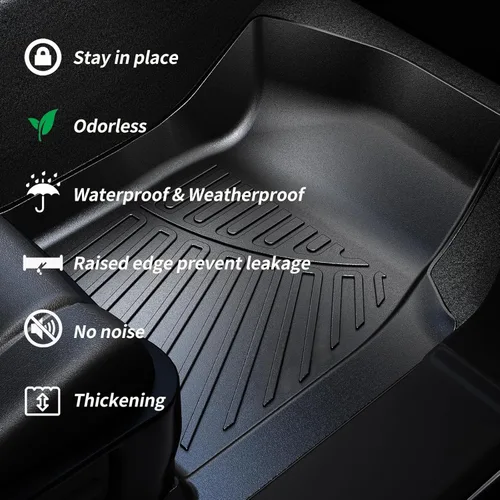 Vista 4 de Revestimientos de suelo para Acura ADX y Honda HR-V 2023-2026 TPE 2023-2026 TPE protección para todo tipo de clima, tapetes de primera y 2ª fila