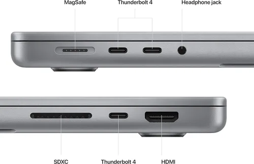 Vista 4 de Apple Laptop MacBook Pro 2023 con chip Apple M2 Max con CPU de 12 núcleos y GPU de 30 núcleos: pantalla Liquid Retina XDR de 14.2 pulgadas, memoria
