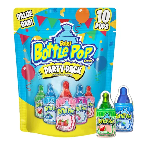 Vista 9 de Baby Bottle Pop - Piruletas con polvo de inmersión en sabores surtidos, 18 piezas, 1.1 onzas