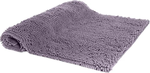 Vista 7 de Amazon Basics - Alfombra antideslizante de microfibra absorbente y mullida para baño, 21" x 34", color lavanda