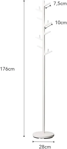 Vista 8 de YAMAZAKI Home Branch Perchero Perchero Árbol/De Pie Y Percha Para Sombreros, 69" - Acero