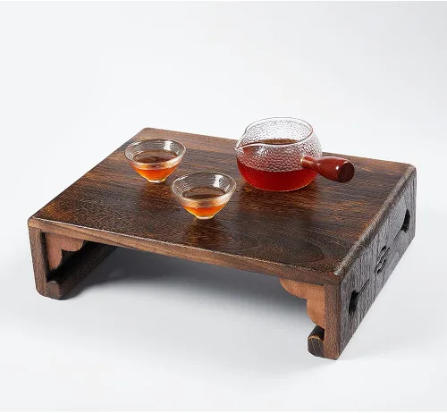 Vista 6 de Taburete bajo de madera, taburete rectangular para cama, escalera de superficie grande para cocina y baño, taburete reposapiés debajo