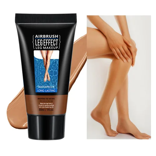Vista 9 de Maquillaje de piernas, bronceador impermeable, loción de base corporal impecable, cobertura de cicatrices de piernas y cuerpo, cobertura de #1