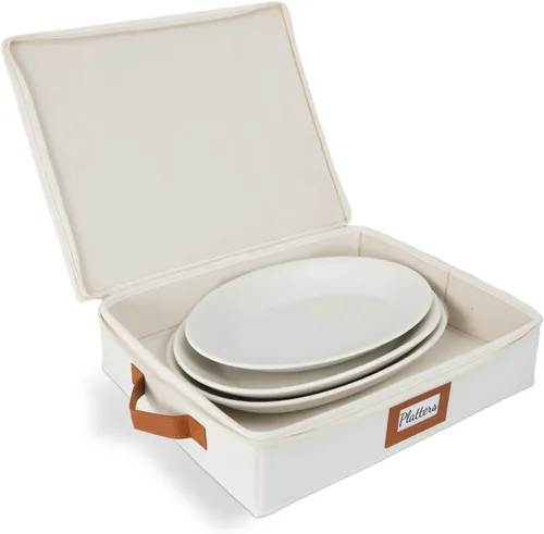 Vista 22 de HOMELUX THEORY 8 piezas de contenedores de almacenamiento de porcelana de carcasa dura, almacenamiento de tazas, copas de vino, utensilios