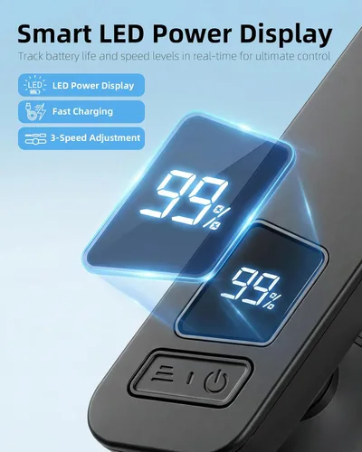 Vista 4 de FrSara Ventilador de cuello portátil que sopla aire frío recargable, dispositivo de refrigeración personal alimentado por batería con USB tipo C