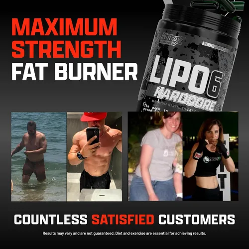 Vista 12 de Nutrex Research Cápsulas dietéticas Lipo-6 Hardcore Energy, 60