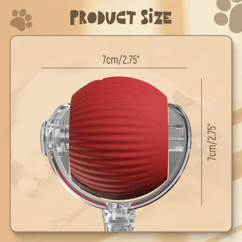 Vista 7 de Bola rodante interactiva para perros - Versión mejorada 2025, juguete automático inteligente de movimiento 360 para perros y gatos (Gris)