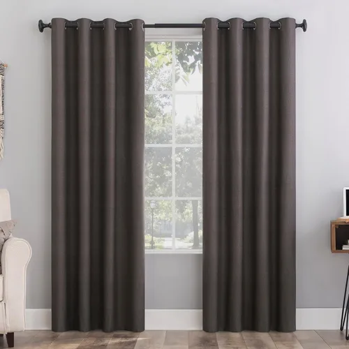 Vista 32 de Sun Zero Columbia - Paquete de 2 paneles de cortinas térmicas con ojales, par, 100 % opacas, ahorro de energía, 50 x 84 pulgadas, azul brumoso Azul