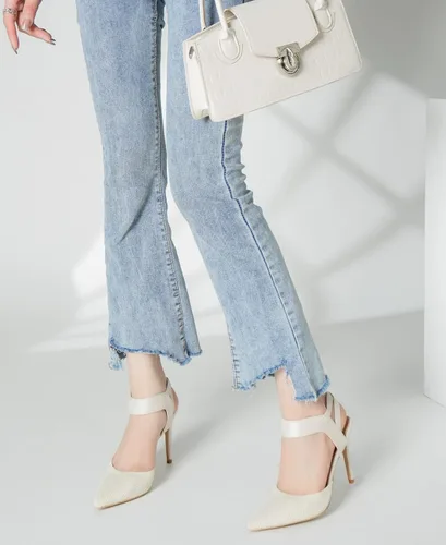 Vista 3 de EBYNUE Zapatos de tacón alto sexy para mujer, zapatos de vestir cómodos y puntiagudos de 4 pulgadas con punta cerrada, estilete de aguja para fiesta