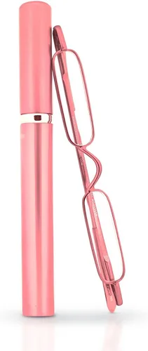 Vista 10 de Mini Reader Reading Glasses & Tube Case Agua