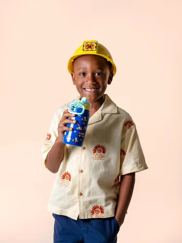 Vista 2 de Ello Pop & Fill Botella de agua de acero inoxidable para niños de 12 onzas con tapa de llenado rápido Botella libre de BPA con aislamiento al