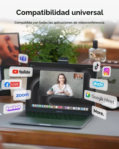 Vista 6 de OBSBOT Meet Flip Foldable 4K Webcam for Laptop with 1/2" Sensor, AI Framing