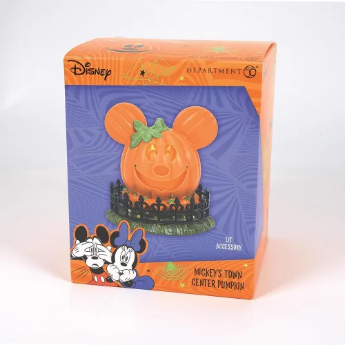 Vista 8 de Department 56 Disney Village - Figura iluminada de Mickey Mouse Town Center, accesorios de Halloween, 4 pulgadas, multicolor