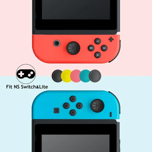 Vista 3 de Ferkurn SwitchSwitch Oled Joycon - Tapón de repuesto para palanca de mando Switch Lite Joy con botón de agarre cubierta de palanca de mando parte