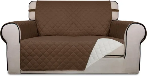 Vista 9 de PureFit - Funda de sofá acolchada reversible, protector de muebles impermeable, funda de sofá lavable con espuma antideslizante y correas elásticas