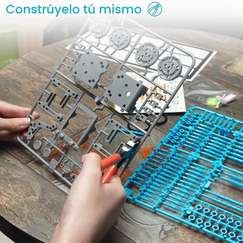 Vista 6 de Solar Robot Kit, 14-in-1 STEM Building Toy for Kids DIY Science Robotic Set Gris