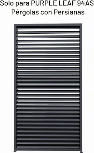 Vista 3 de PURPLE LEAF - Accesorio para pérgola con persiana, rejilla de aluminio 94AS de 3 paneles para privacidad óptima y control de la luz solar, pared