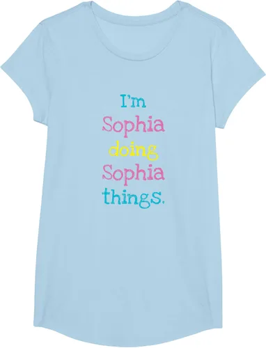 Vista 14 de Sophia - Camiseta con texto personalizado para niñas
