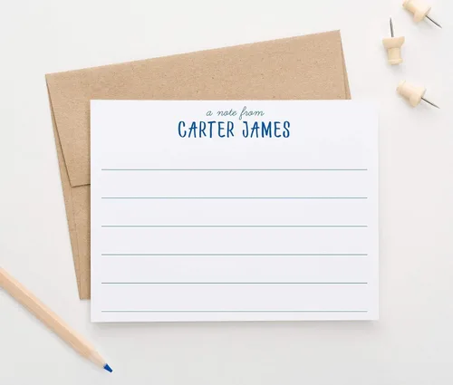 Vista 4 de Tarjetas de agradecimiento personalizadas para niños, papelería forrada personalizada, papelería para niños, papelería forrada para niños, tu Tu