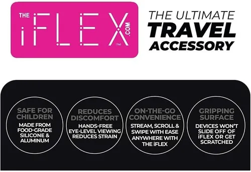 Vista 4 de iFLEX Soporte ajustable para teléfono celular y tableta para todas las edades: soporte flexible para teléfono con capacidad para muchos