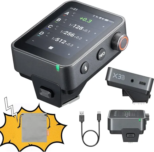 Vista 12 de GODOX X3 PRO X3PRO-S TTL - Disparador de flash de cámara inalámbrica, transmisor de flash de pantalla táctil inalámbrico de 2.4G, batería de litio