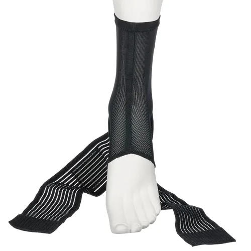Vista 4 de Tobillera Active 329, manga de compresión de tobillo con correas para hombres y mujeres, tirantes para voleibol, fútbol, baloncesto, rugby