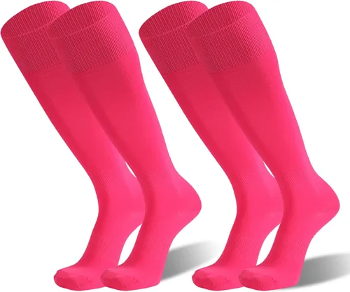 Vista 13 de Cushioned Knee High Soccer Softball Socks 2 Pairs Youth Adult Negro