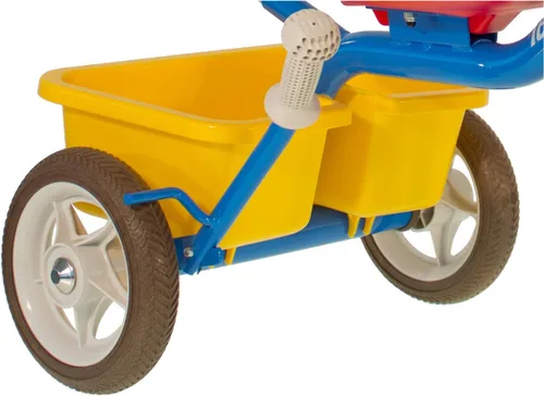 Vista 6 de Italtrike Triciclo de pasajero con asa de empuje y cesta para niños pequeños y niños, ingeniería superior, fuerte y duradero, fácil montaje, asiento