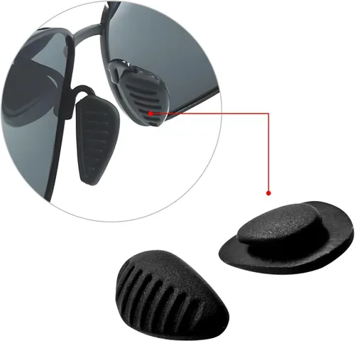 Vista 3 de Almohadillas de nariz para gafas Nike Gafas de sol Silicona Nosepads - negro 3 Pares