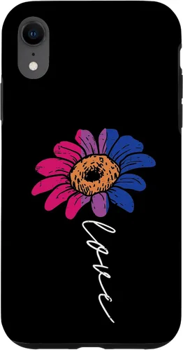 Vista 24 de Funda para iPhone 16 Love Sunflower Floral LGBTQ Bisexual Flag Gay Pride Ally Bi