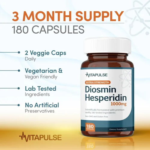 Vista 5 de Hesperidin Plus 1000mg por porción (180 cápsulas vegetarianas) - Suministro para 90 días