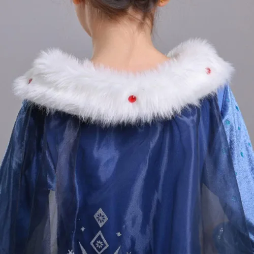Vista 4 de MINACARE Elsa - Vestido para niñas - Disfraz de princesa Frozen para niños