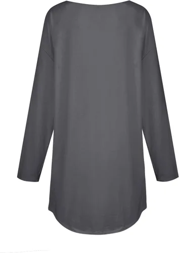 Vista 4 de FlekmanArt Sudadera para mujer, cuello redondo, manga larga, color liso, cómoda, elegante, trajes lindos y a la moda