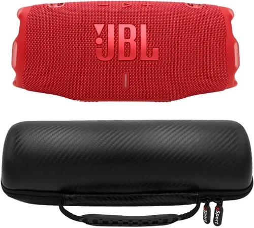 Vista 12 de JBL Charge 6 Waterproof Portable Speaker Bundle with gSport Carbon Fiber Case (Black)
