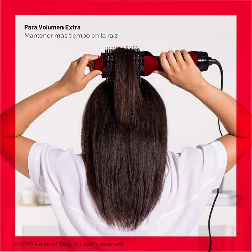 Vista 3 de REVLON One-Step Volumizer Original 1.0 Secador de pelo y cepillo de aire caliente, rojo