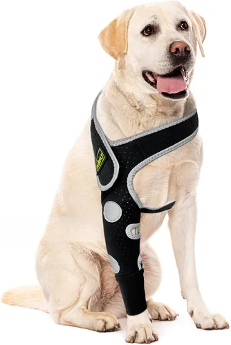 Vista 14 de Codera para perro y pierna delantera para perro para dejar de lamer, protector de codo de perro y coderas de higroma para perros, mangas