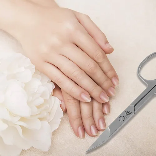Vista 2 de ARSUK Tijeras de uñas curvadas para mujeres y hombres, tijeras de uñas para uñas y dedos de las manos para puntas de uñas y tijeras pequeñas