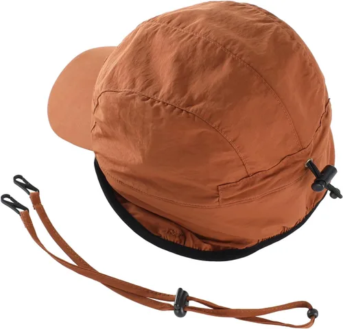 Vista 7 de Home Prefer Gorros de invierno impermeables para hombre, gorra de béisbol con forro polar cálido