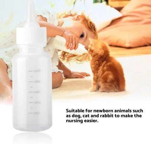 Vista 3 de GLOGLOW Botella de lactancia para gatos y mascotas, características de cuidado de enfermería para mascotas, biberón de alimentación animal