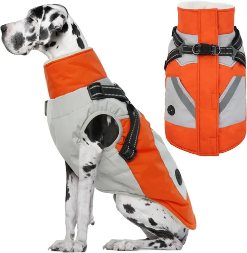 Vista 34 de IECOii Abrigos para perros pequeños, arnés de invierno con cremallera, color verde, talla XS, cálido abrigo de invierno para perros pequeños