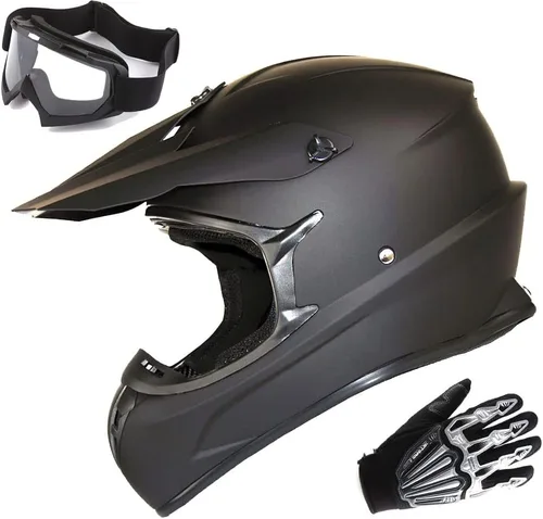 Vista 19 de 1Storm - Casco de motocross para adultos BMX MX ATV Dirt Bike Downhill Mountain Bike estilo Monster Shark Racing HKY_SC09S Negro tiburón
