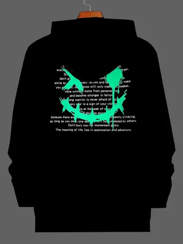 Vista 3 de GORGLITTER Sudadera con capucha para hombre con estampado de oso y manga larga con cordón