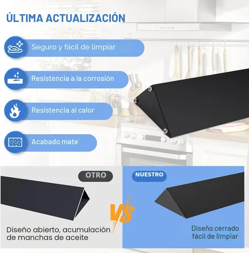 Vista 6 de Kit para rellenar hueco trasero de estufa deslizable de 30", W10113901A, Tira de relleno triangular universal para hueco de estufa, Kit de molduras