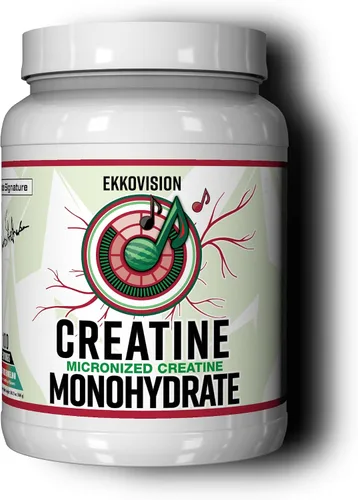 Vista 13 de Ekkovision Polvo de Monohidrato de Creatina Micronizado, Cereza Negra, Suplemento Pre Entrenamiento y Post Entrenamiento para Hombres y Mujeres