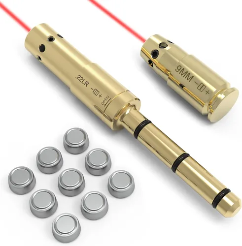 Vista 8 de BoreSighter para rifle calibre 22LR/223/9MM/7.62X39MM/30-30/30-06/.25/270/243/308/7MM/ 45ACP Colt Mira telescópica para rifle Pistola Latón Punto