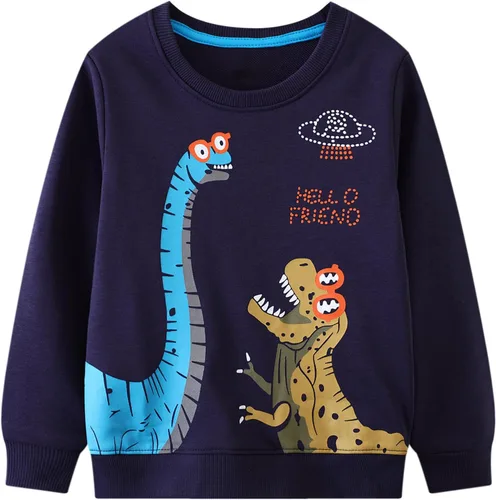Vista 19 de Bumeex Sudaderas con Capucha de Cuello Redondo para Niños de 2 a 7 Años