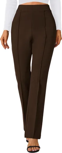Vista 19 de Urban CoCo Pantalones de trabajo elásticos con corte de bota, pantalones de yoga pequeños para oficina casual