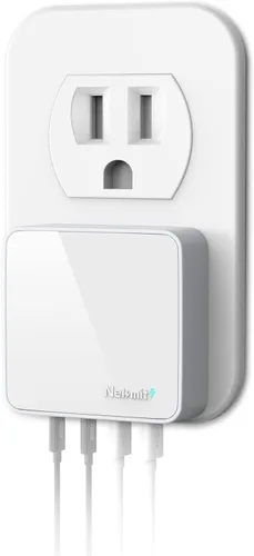 Vista 9 de Nekmit Cargador USB C, cargador de pared plano rápido y delgado de 52 W de 4 puertos con dos Power Delivery de 20 W y 2 puertos USB para iPhone